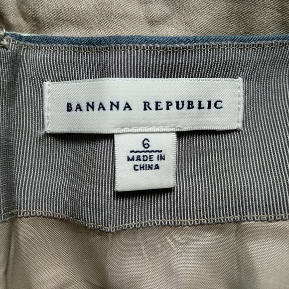 Banana Republic Linnen Blend Stripe Skirt Size 6 - Picture 4 of 6